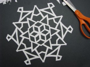 finished paper snowflake 1