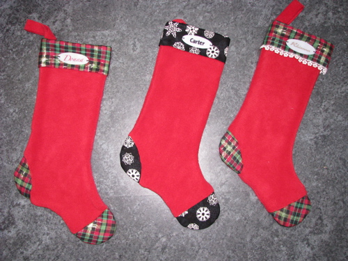 handmade Christmas stockings