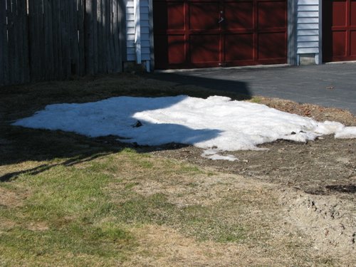 last patch of snow in the shade