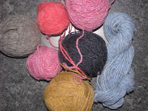 miscellaneous balls of wool yarn