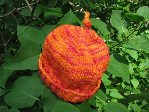 hand dyed hand knit baby hat countless knitting pattern
