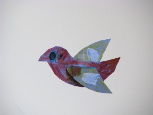 colored paper bird