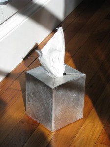 aluminum flashing tissue box cover