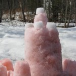 pink snow castle