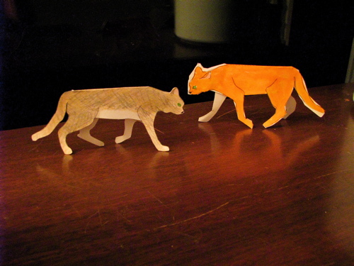 paper cats 3D three dimensional