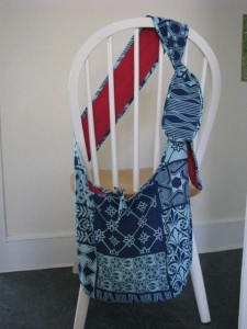 slouch bag with tie strap