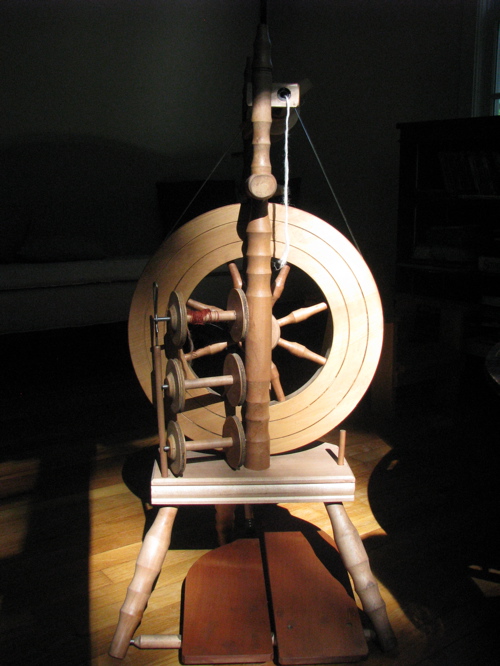 Baynes double treadle spinning wheel