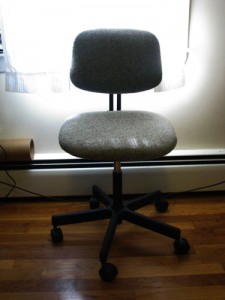 plain gray office chair