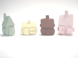 miniature polymer clay houses