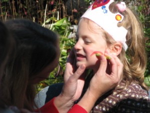 face painting at birthday party